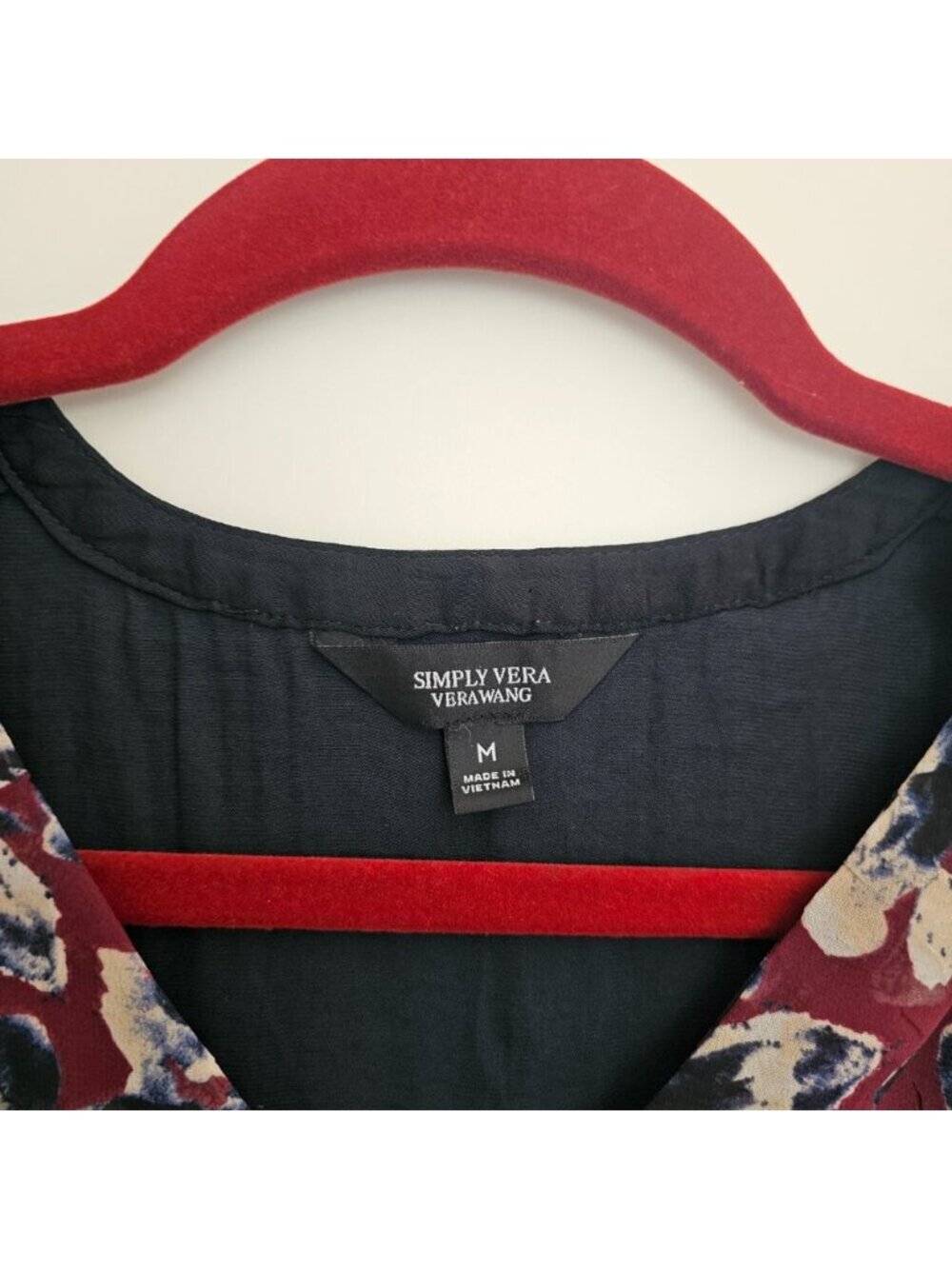 Whimsigoth Grunge V Neck Abstract Elegant Chic Floral Top - Picture 3 of 5